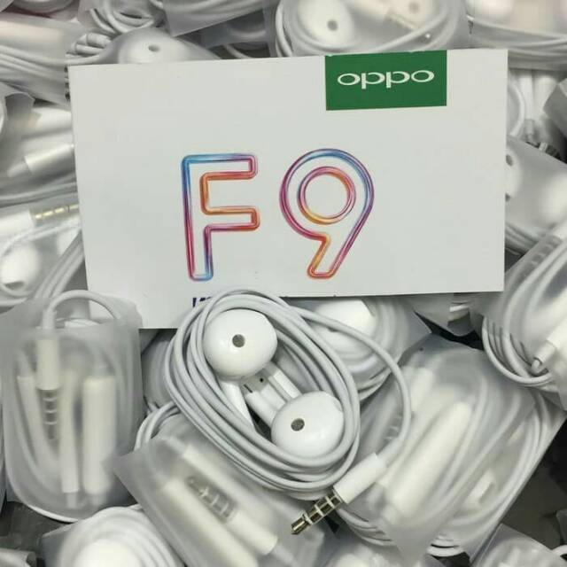 Headset Oppo F9 Handsfree Vivo ORI CABUTAN Earphone Universal Stereo 3.5mm AUX Suara KINCLONG