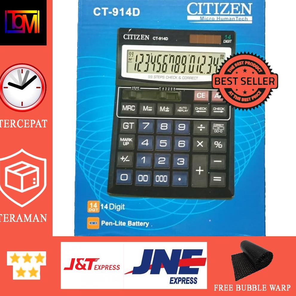 

[PRODUK REPWK] BESAR ! Kalkulator Citizen 914D 14 digit - Kakulator Dagang / Kalkulator Check / Calculator Besar LES