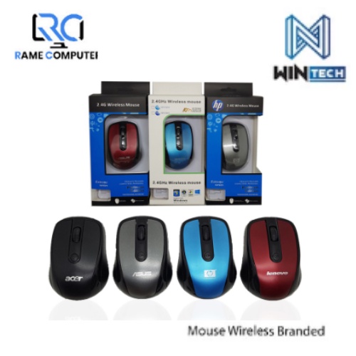 Mouse Wireless Branded Merk Lenovo, Acer dan Asus