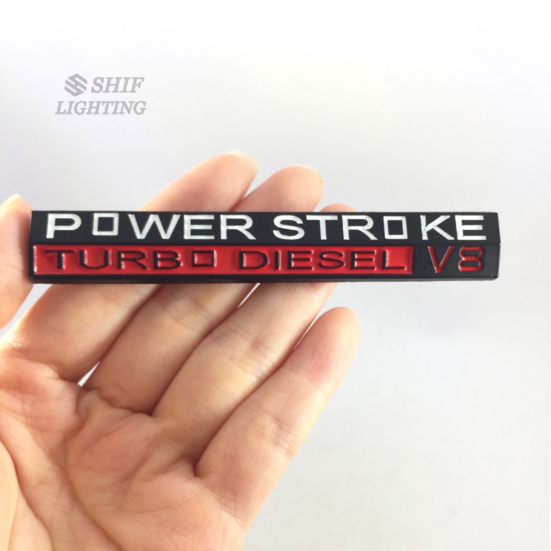 1 x Metal POWER STROKE TURBO DIESEL V8 Logo Car Auto Decorative Emblem Badge Sticker Decal