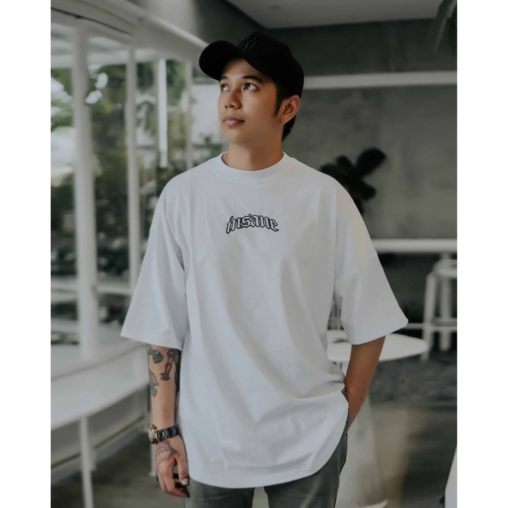 kaos Insane Logo Biru oversize korea baju hip hop combet 24s