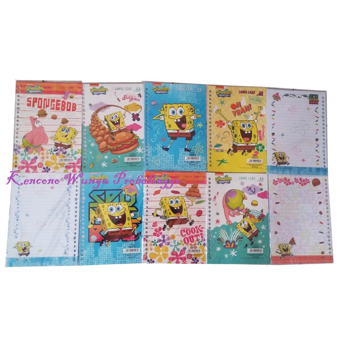 

Isi Binder Looseleaf Kiky seri Spongebob A5 25 lembar isi 10pak
