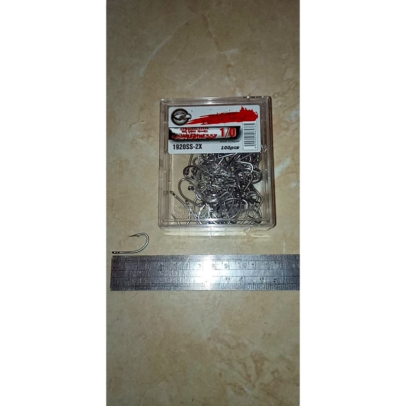 Seahawk Hook Mata Pancing/Kail Size 1/0 Model 1920SS-2X Isi 100pcs O Shaughnessy Super Stainless