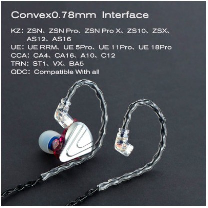 JCAlly TC08 USB- C Earphone Cable with MIC - 2Pin Type C