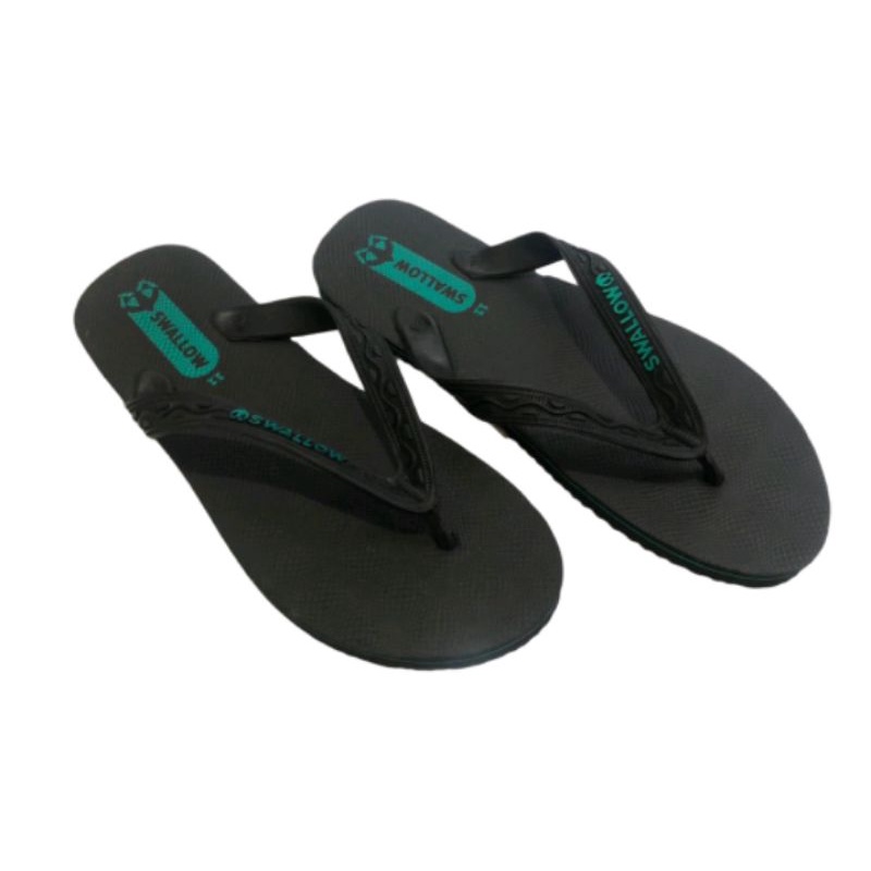 sandal jepit swalow original black M 02 ukuran 9,5 / 10 / 10,5 / 11 / 12 ( no 11/ 12 sunswalow biru putih / hijau putih )