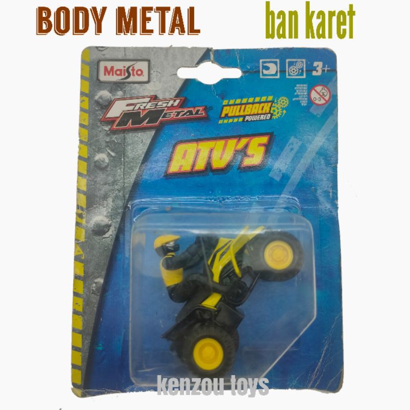 Diecast Motor Gunung ATV'S Fresh Metal Pullback