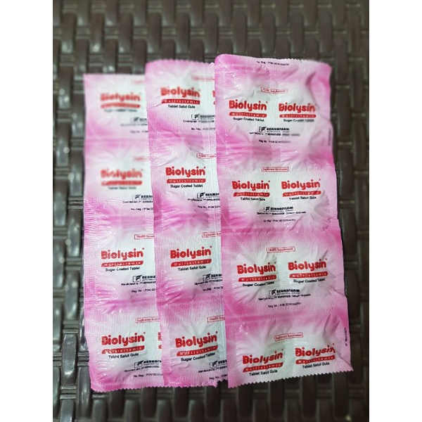 Biolysin Tablet/Multivitamin/Suplemen Makanan/Menjaga Daya Tahan Tubuh