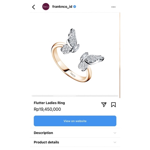 frank & co frank n co ring flutter butterfly diamond ring