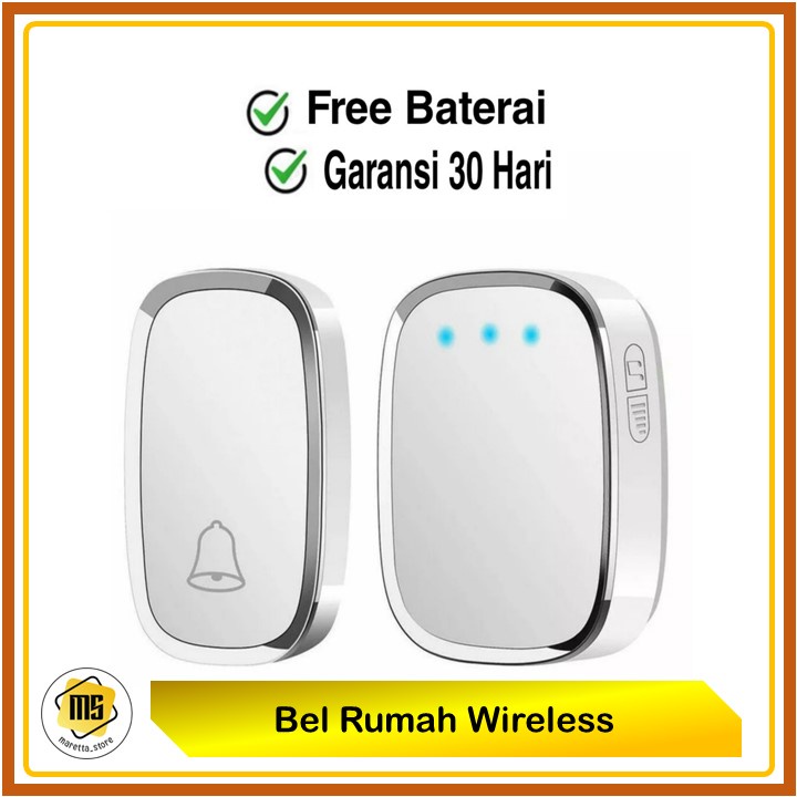Bel Rumah Kantor Wireless Tanpa Kabel Waterproof