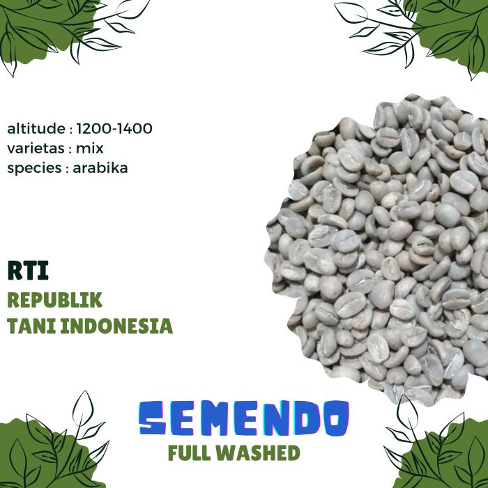 

Biji Kopi Mentah ARABIKA SEMENDO FULL WASHED proses - GREEN BEAN
