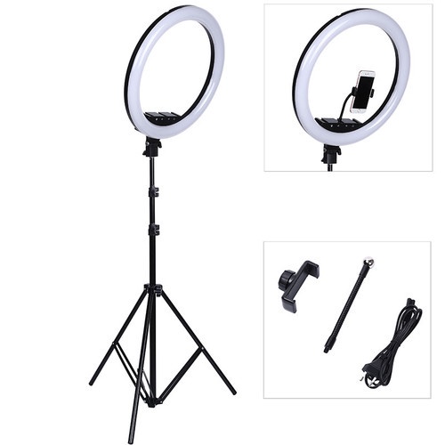 Tripod Ringlight  Lampu Selfie 26cm Besar LED Holder Plus Tripod 2.1 M