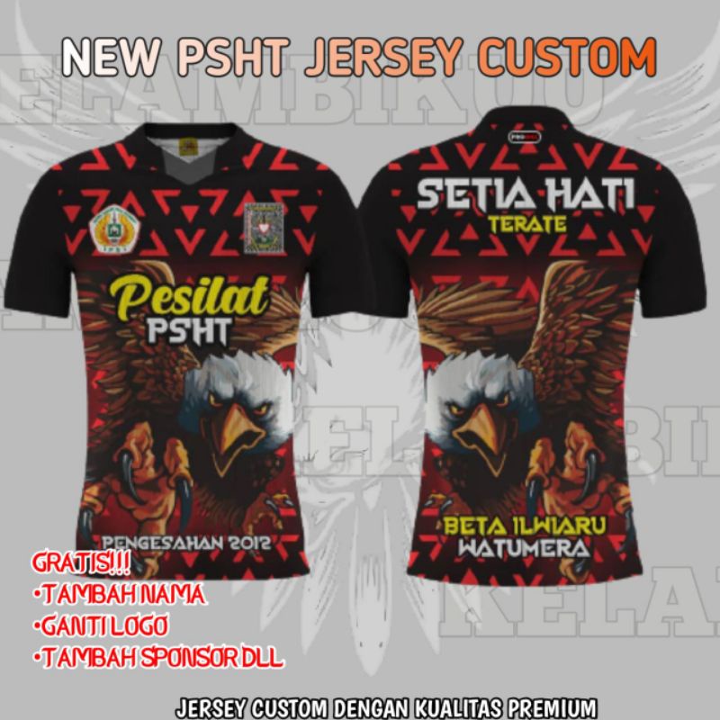 JERSEY PENCAK SILAT PSHT SETIA HATI TERATE/BAJU KAOS PENCAK SILAT PSHT SETIA HATI TERATE TERBARU/BAJ