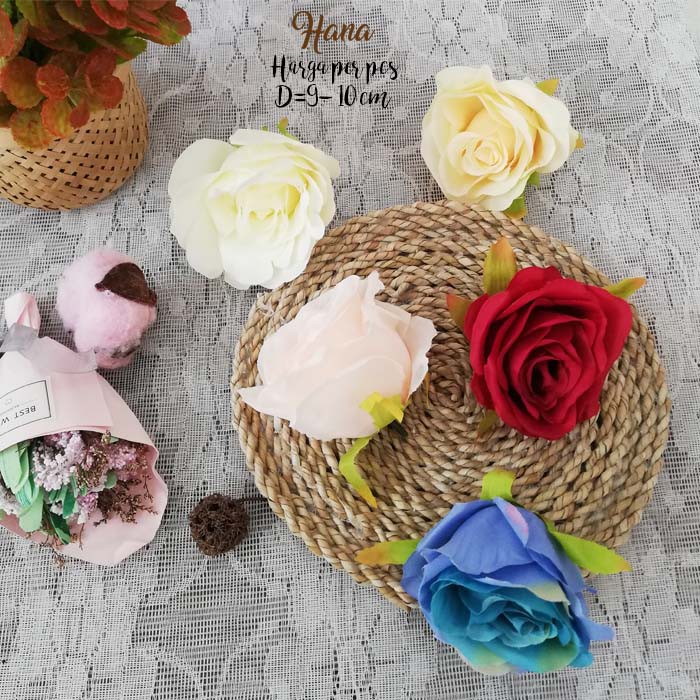 Bunga mawar plastik dekorasi/bunga plastik artificial-2