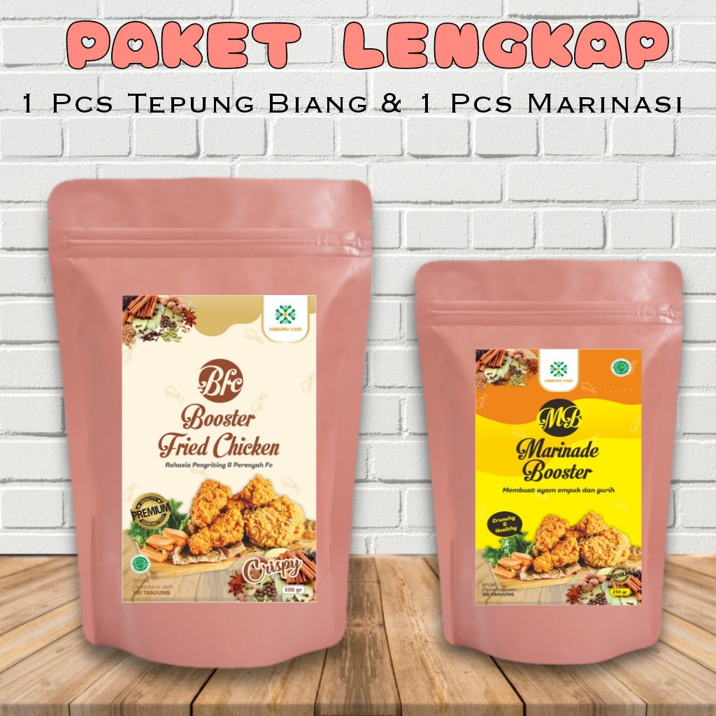 

Tepung Crispy - Tepung Krispy ‐ Tepung Biang Fried Chicken Tepung Bumbu Kentucky - Tepung Biang Kentucky - Paket Ekonomis 1 Pcs BFC Biang 500g dan 1 Pcs Marinasi 250g