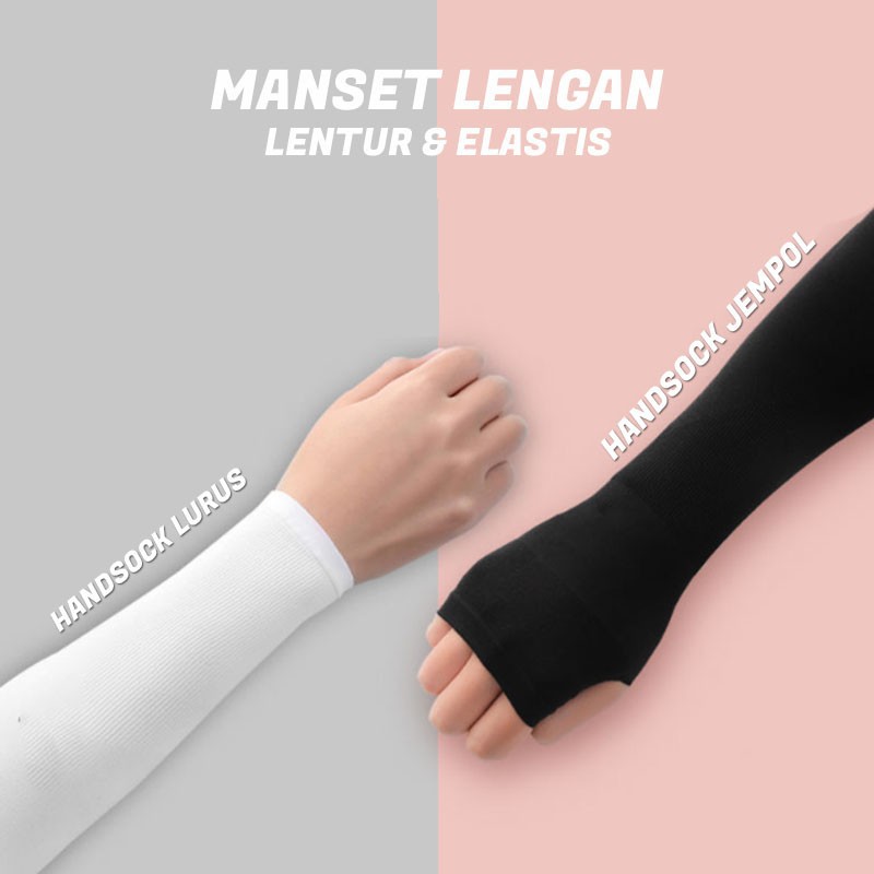 Manset Spandeks ~ Spandex Outdoor Handsock ~ Sarung Lengan Tangan Pendaki` Aqua X` Let's Slim