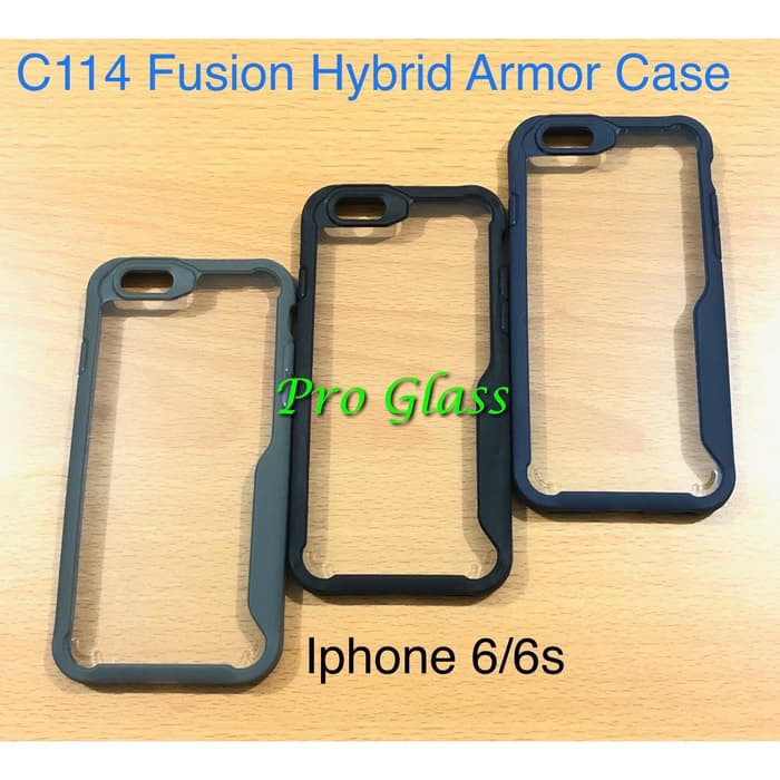 C114 Iphone 6 / 6s / 6+ Fusion Hybrid Premium Armor Case Silicone Acrylic