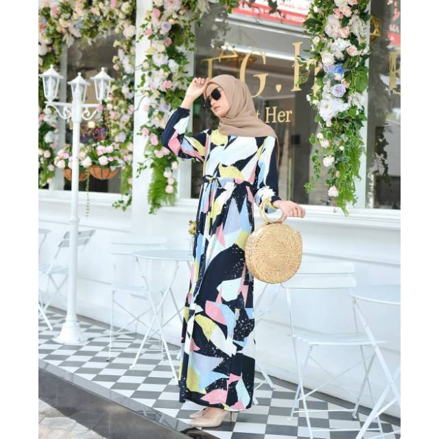 PAKAIAN MUSLIM WANITA - KALISTA DRESS - DRESS WANITA - CASUAL DRESS