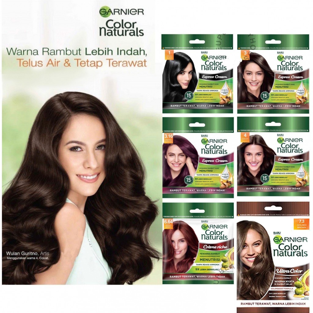 `ღ´ PHINKL `ღ´ Garnier colour hair sachet coloring semir rambut lembut tidak merusak warna lembut permanen natural