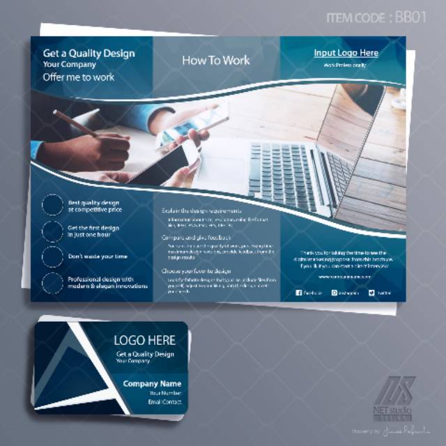 

Desain brosur & business card