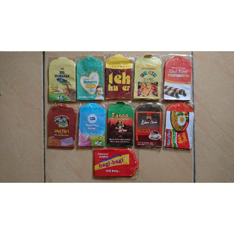 

Amplop Lebaran Idul Fitri Snack lucu Size Medium 7x12cm