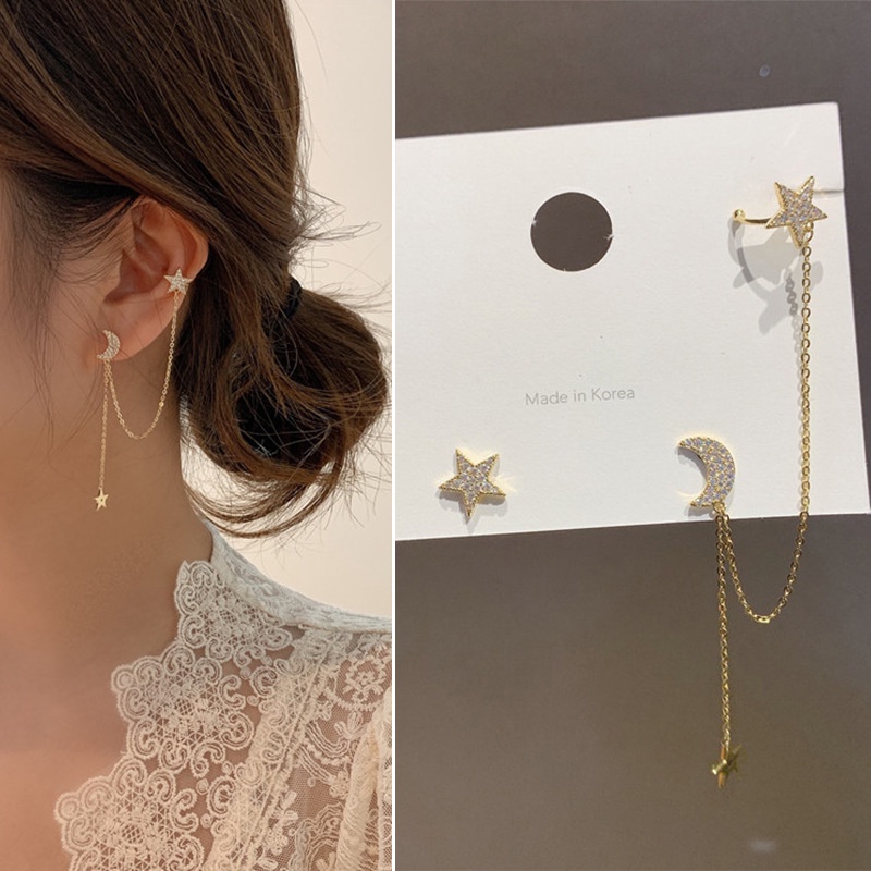 Korean Vintage Star Cream White Pearl Flower Stud Earrings Simple Fashion Elegant 925 Silver Needle Butterfly Earrings For Women