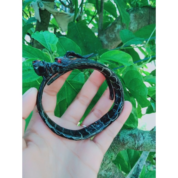 gelang akar bahar merah ukir naga/gelang akar bahar merah