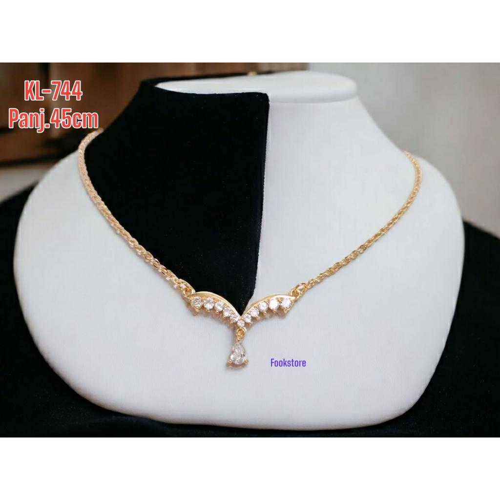 PROMO KALUNG DEWASA LIONTIN STYLE KOREA/KALUNG WANITA ANTI ALERGI