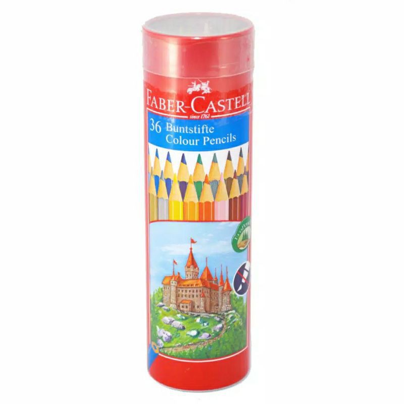 

Pensil Warna Faber Castell Classic 36 Warna Tin Round 115828 Kaleng Bulat