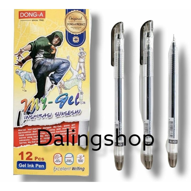 

Dalingshop Pen [ECER 1 BH] / Gel Pen My Gel Dong-A korea Hitam Biru Merah / Pen Gel Dong A Pulpen Gel / 1pc