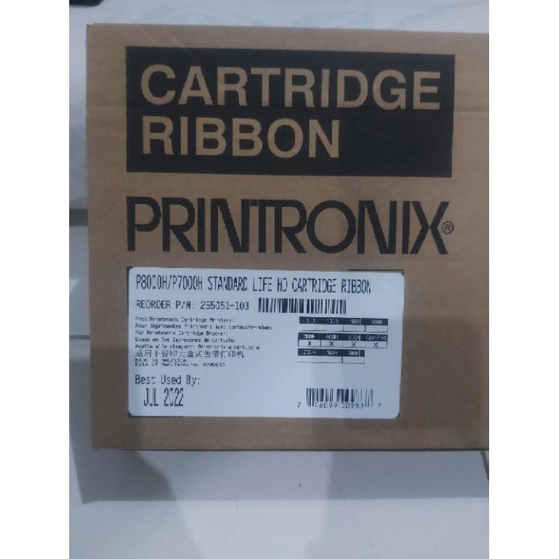 Cartridge Ribbon Printronix P7000/P8000 Standar Life HD P/N 255051-103 Original