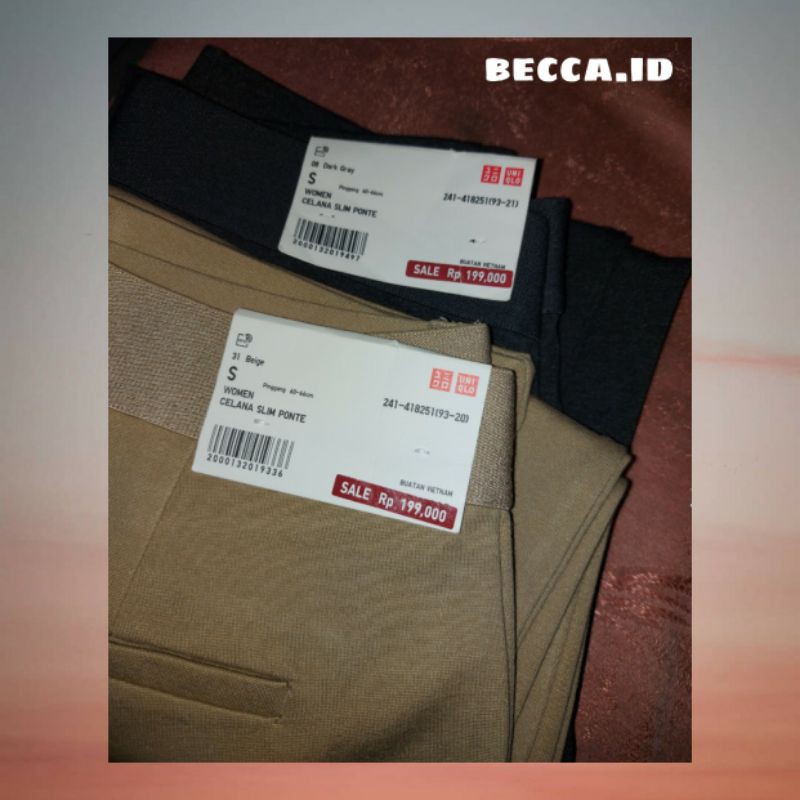 Uniqlo (Celana Slim Ponte)