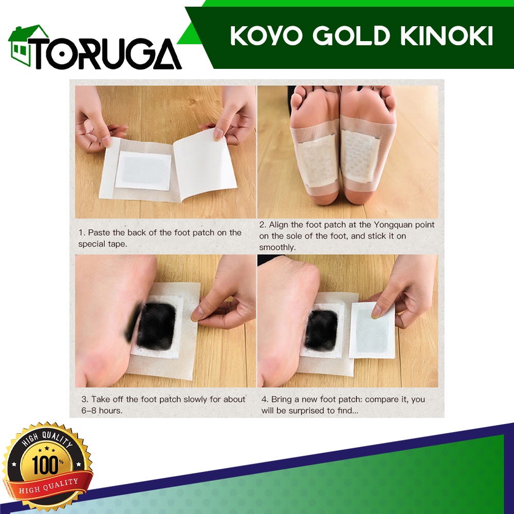 Kinoki Gold koyo Kaki Herbal ORI penyerap racun tubuh DETOX Kesehatan Foot Pads