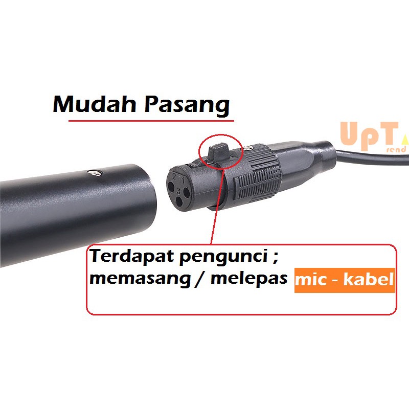 Microphone Kabel Karaoke Buat Speaker 3.5mm / 6.35mm -Mic Karaoke Colokan Kecil / Besar