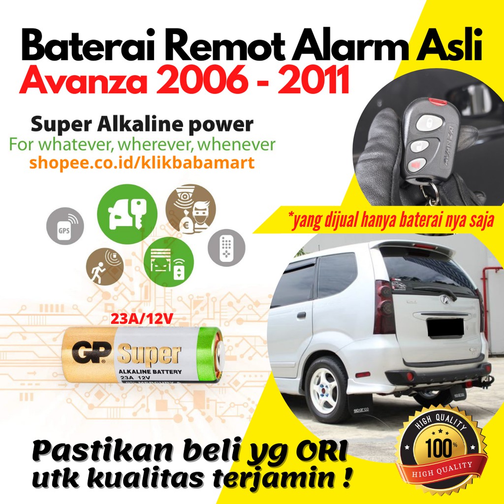 BATERAI REMOT ALARM ASLI TOYOTA AVANZA 2006-2011 BATTERY REMOTE KUNCI MOBIL ORIGINAL