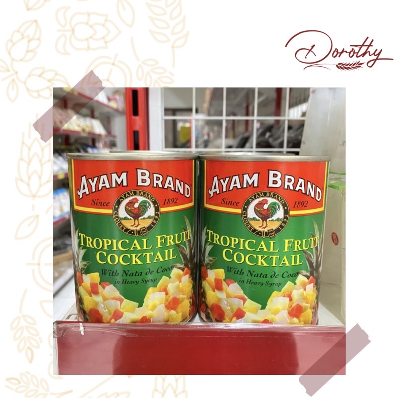 

AYAM BRAND TROPICAL FRUIT COCKTAIL BUAH KALENG CAMPUR 565 GRAM