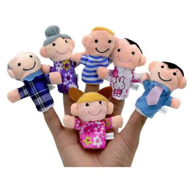 BONEKA JARI FAMILY 6 pcs keluarga fingger puppets