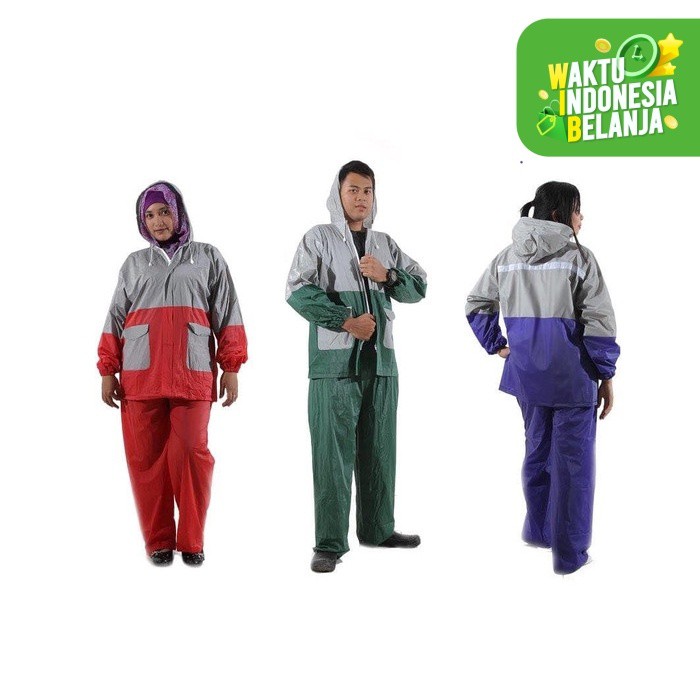 Dewasa Ufo Jas Hujan Pria Jubah-Gaya Memancing Luar Ruangan Ponco HU205 Jas Hujan Jaket Celana Komb