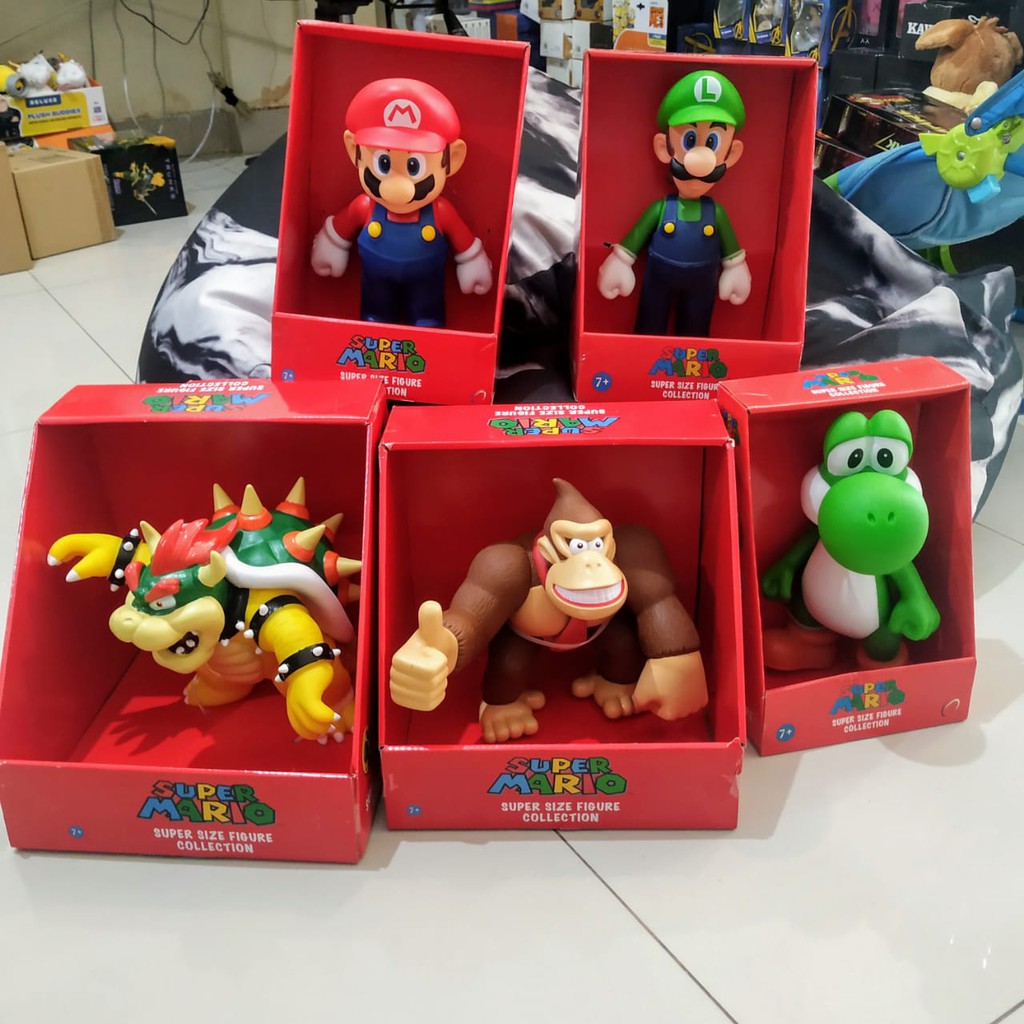 Action Figure Banpresto Super Mario Luigi Yoshi Bowser Donkey Kong Big Size