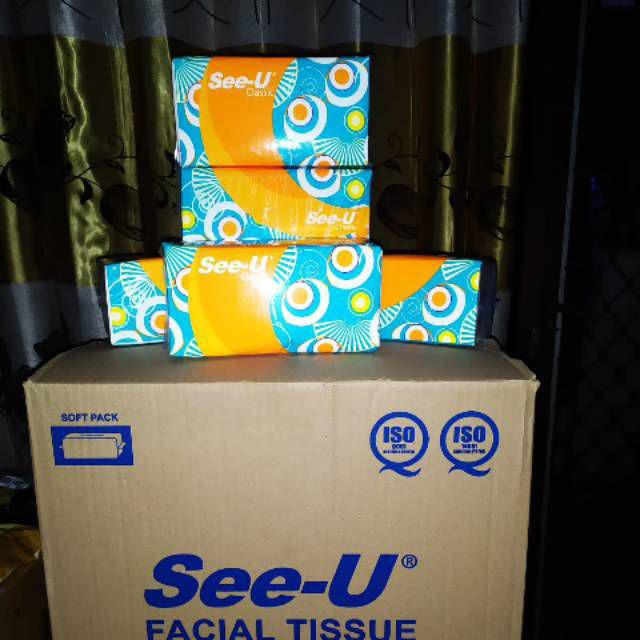 Isi 40 Pack Tissue Facial See U 250 S - Tissue Muka - Lembaran - Facial 250 See U Lembut