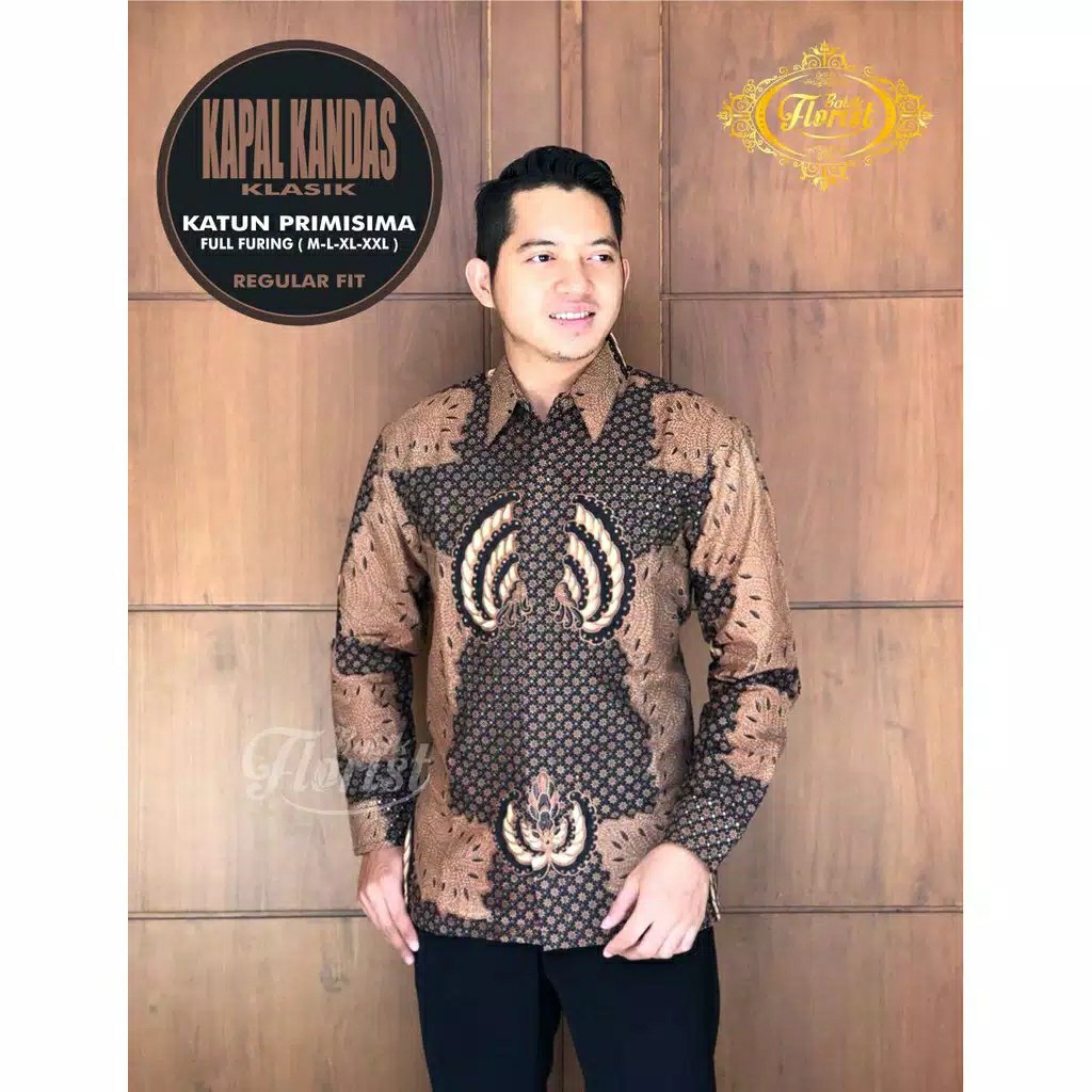Arieswara Batik Pria Asli Solo Full Furing Katun Halus Sragenan