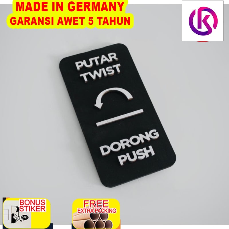 

Murah SIGN PUSH KAYU / LABEL PINTU PUSH KAYU