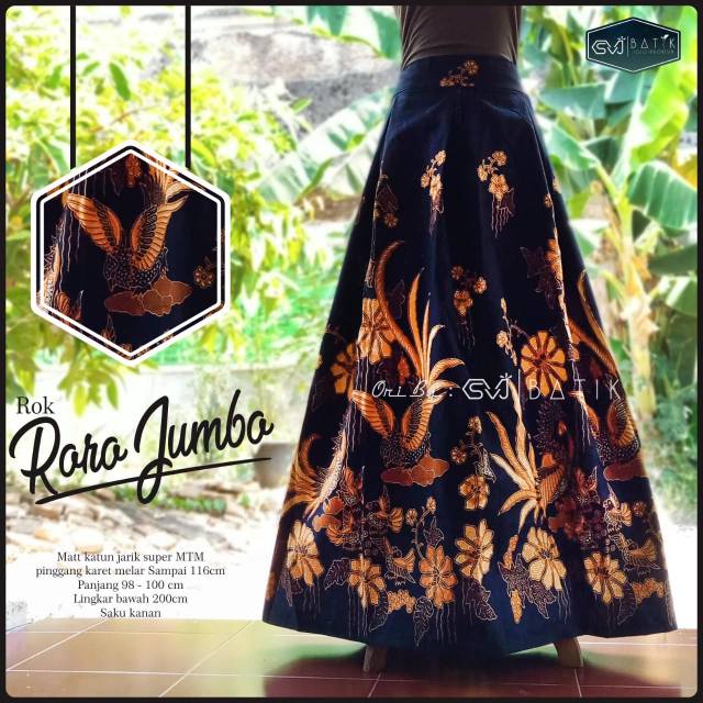 ROK JUMBO XXL BATIK RORO NYAMAN ORIGINAL SOLO ROK LILIT ROK BIG SIZE ROK BATIK KATUN
