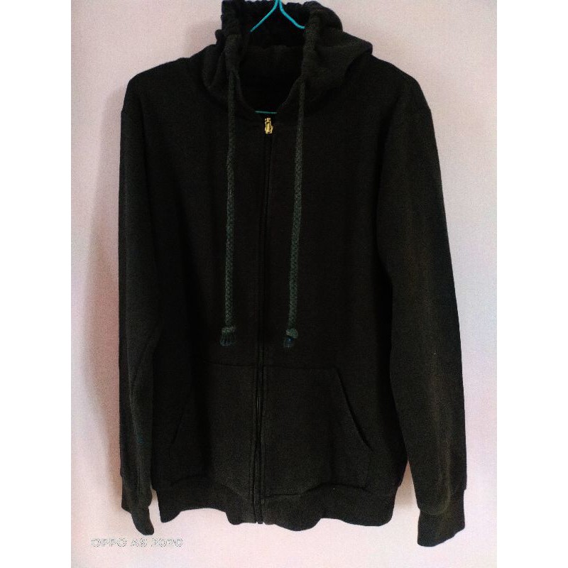 PL JAKET ZIPPER HOODIE HITAM