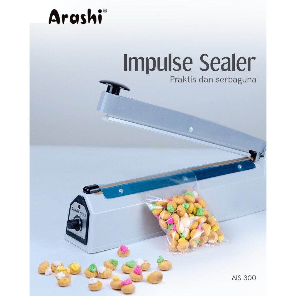 Hand Impulse Sealer Arashi AIS-200 Alat Perekat Plastik 20cm / Hyperlite TIS-202