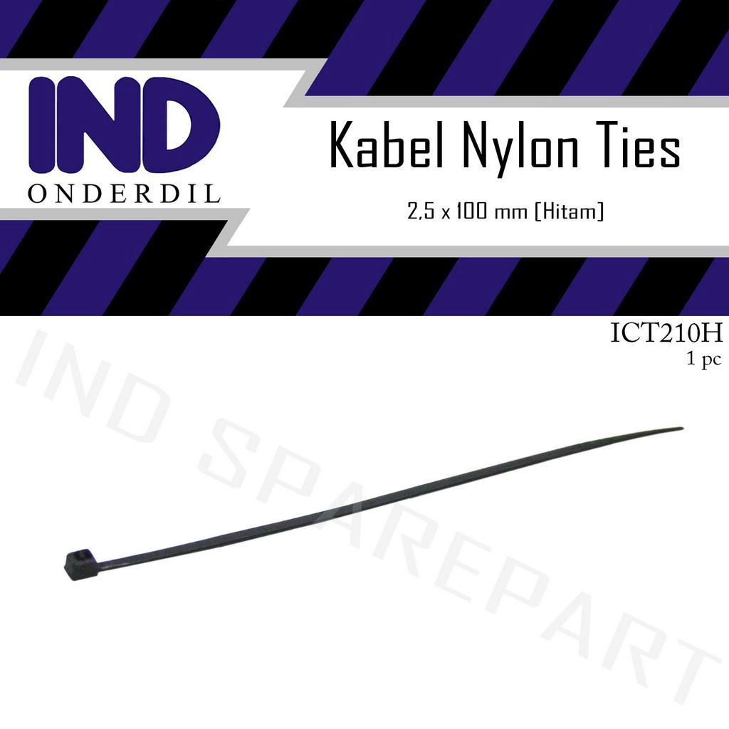 Kabel-Cable-Pengkitat Nylon-Nilon Tie-Ties-Tis 2.5x100-2.5 x 100 mm  Hitam Satuan-1