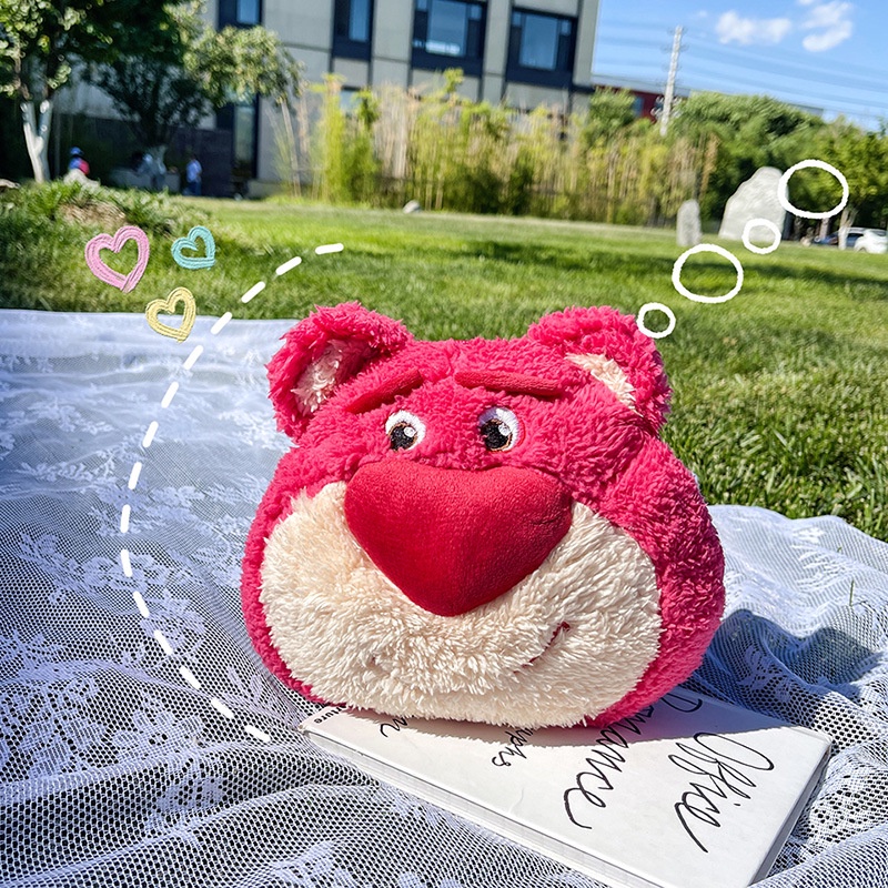 Tas Lotso Toy Story Monster Pooh Boneka Karakter Three eye monster, Strawberry Bear Lotso Gemoy Bahan bulu halus lucu imut Tas Bahu anak Kecil Tas Karakter berkualitas