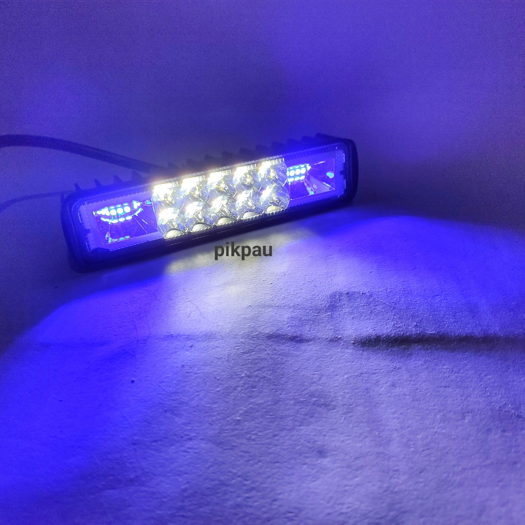 Lampu Tembak Sorot 10 Mata CWL Kiri Kanan LED Warna Biru