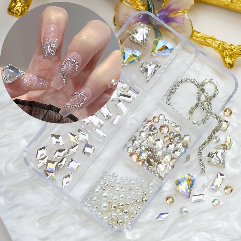 Zzz Manik-Manik Kristal Berlian Imitasi Flat Back Untuk Dekorasi Nail Art DIY