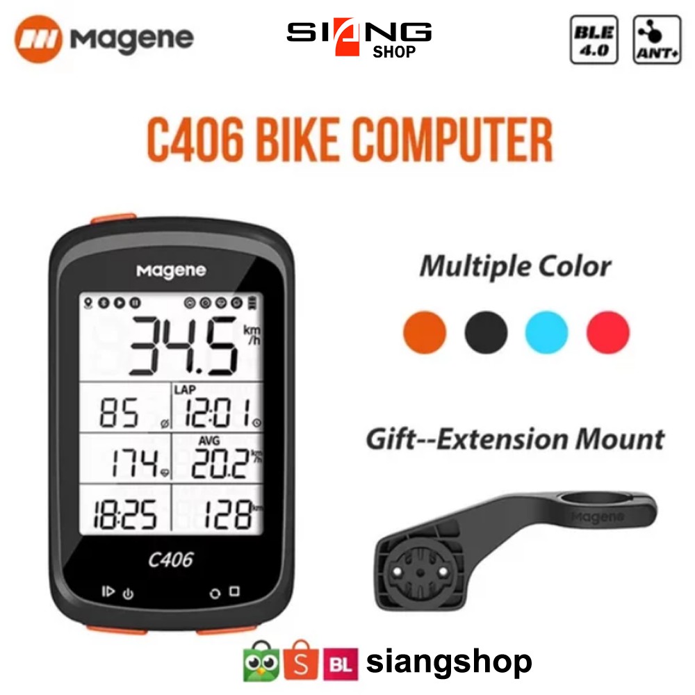 Cyclocomp / Speedometer sepeda Magene C406 bundling XOSS Arm HR + Cadence