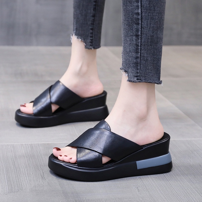 [ Import Design ] Sepatu Sandal Wedges Wanita Import Premium Quality ID148